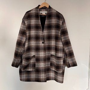 Long Flannel Cardigan